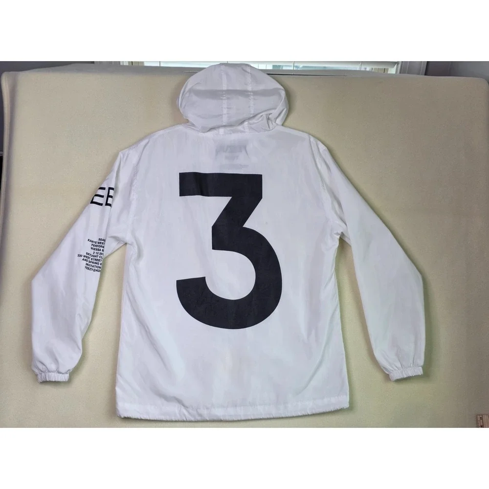 Adidas X Kanye West Yeezus‎ Tour Wind Jacket Size M White Black Windbreaker Rare